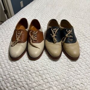 Vintage Cole Haan Saddle Classic Two-Tone Men's Oxford Shoes 2Pair bundle